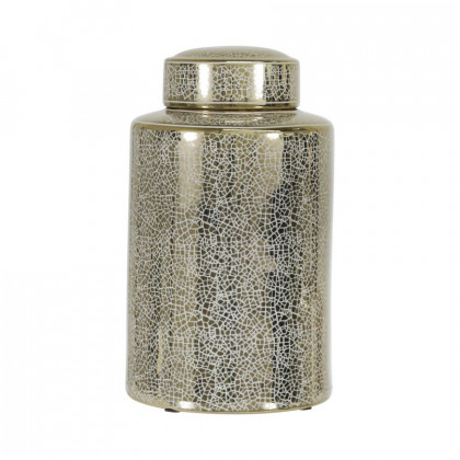 Sagebrook - 9" Ceramic Jar With Gold Lid
