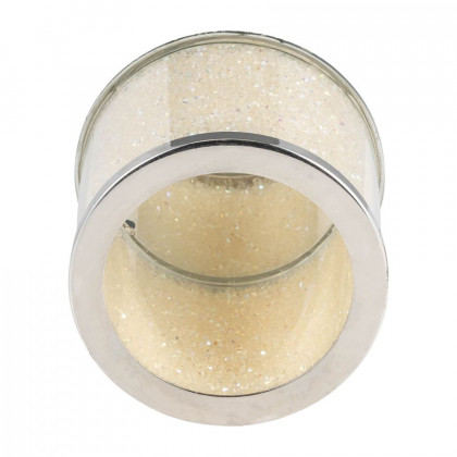 Sagebrook 5" Crystal Round Lotus Box - Clear