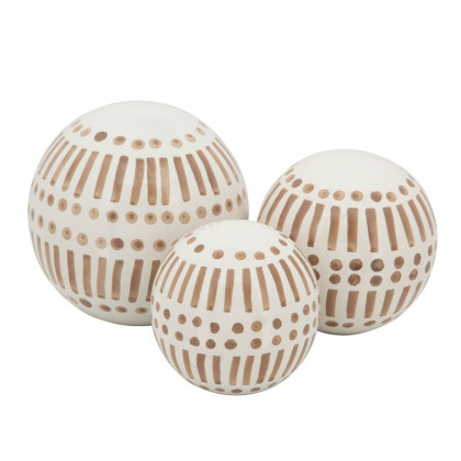 Sagebrook - 15430 6"/5"/4" Ceramic Orbs (Set Of 3)