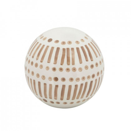 Sagebrook 6"/5"/4" Ceramic Orbs (Set Of 3) - Tan