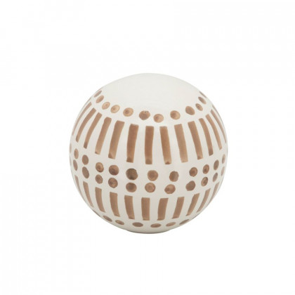 Sagebrook 6"/5"/4" Ceramic Orbs (Set Of 3) - Tan