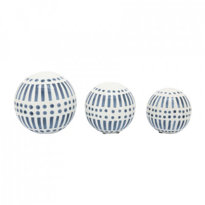 Sagebrook - 15430 6"/5"/4" Ceramic Orbs (Set Of 3)