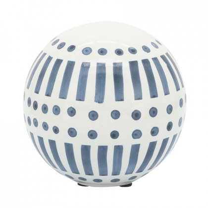 Sagebrook 6"/5"/4" Ceramic Orbs (Set Of 3) - Navy
