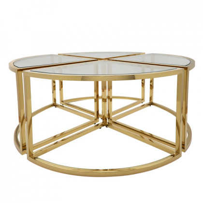 Sagebrook Metal Pull Out Coffee Table - Gold