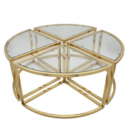 Sagebrook Metal Pull Out Coffee Table - Gold