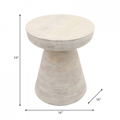 Sagebrook Wood Side Table - White