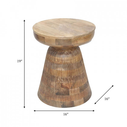 Sagebrook Wood Side Table - Brown