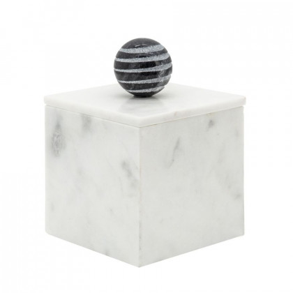 Sagebrook - 7" Marble Box With Orb