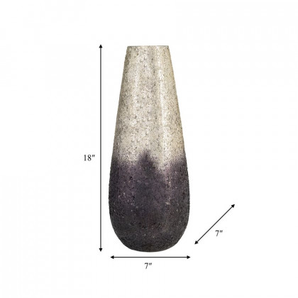 Sagebrook - 18" Crackled Vase in Plum Ombre