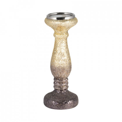Sagebrook - 12" Plum Crackled Candle Holder