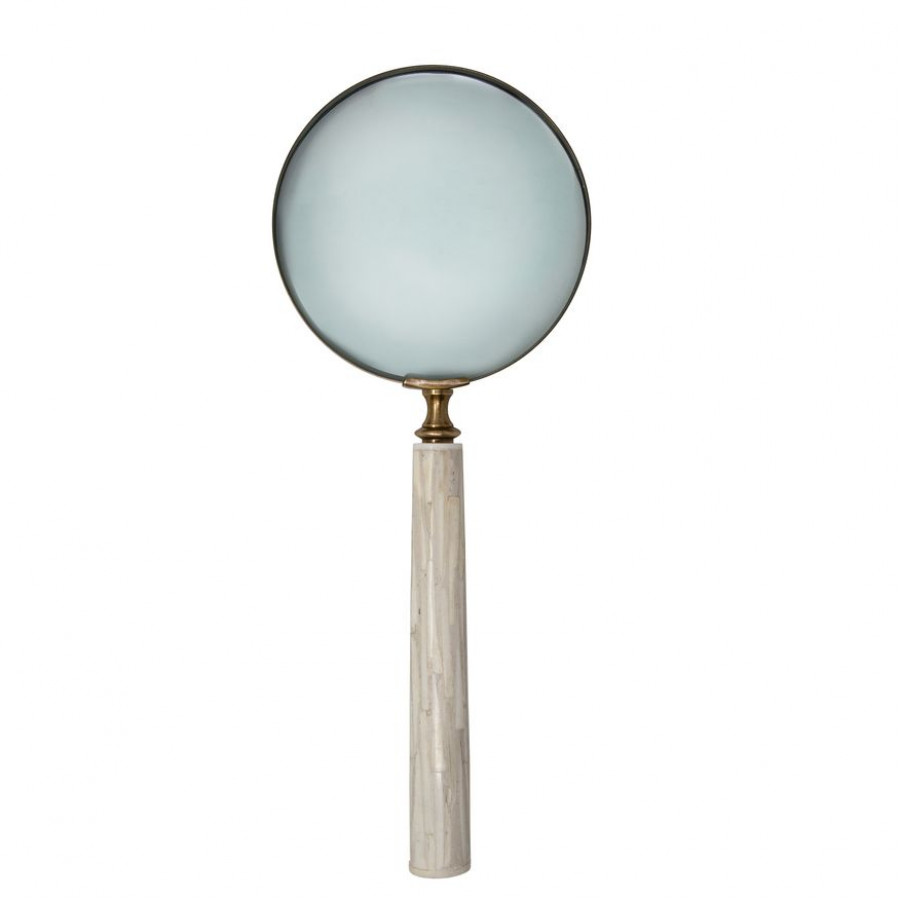 Sagebrook - 6" Magnifying Glass In Resin Handle in Ivory