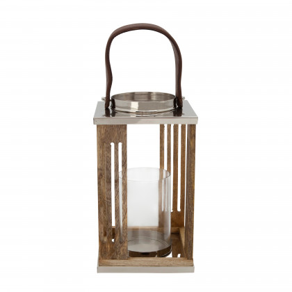 Sagebrook - 16" Wooden Hurricane Holder