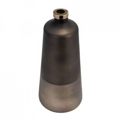 Sagebrook 14" Glass Vase With Ring - Bronze