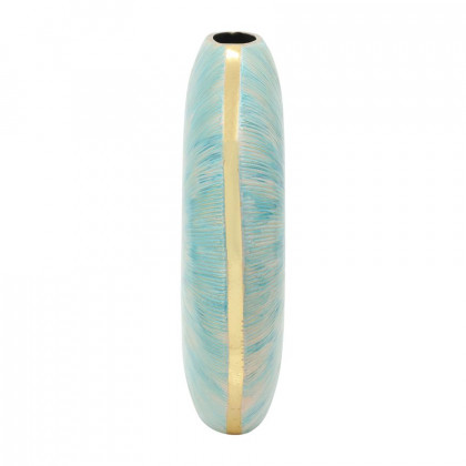 Sagebrook 14" Decorative Metal Vase - Turquoise