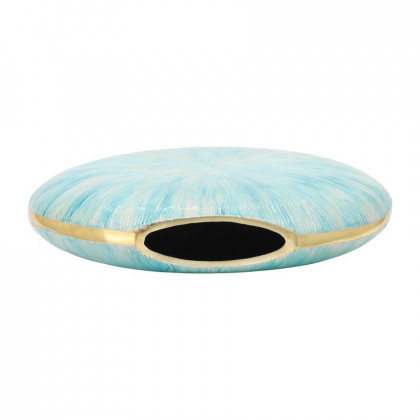 Sagebrook 14" Decorative Metal Vase - Turquoise