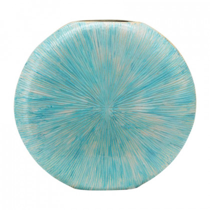 Sagebrook 10" Decorative Metal Vase - Turquoise