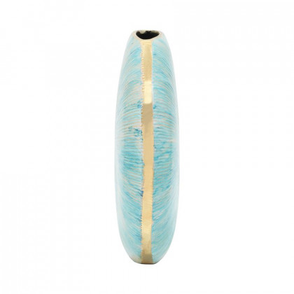 Sagebrook 10" Decorative Metal Vase - Turquoise