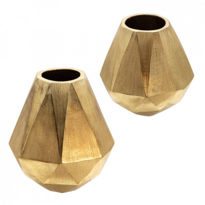 Sagebrook 10" Geometric Deco Vase - Gold