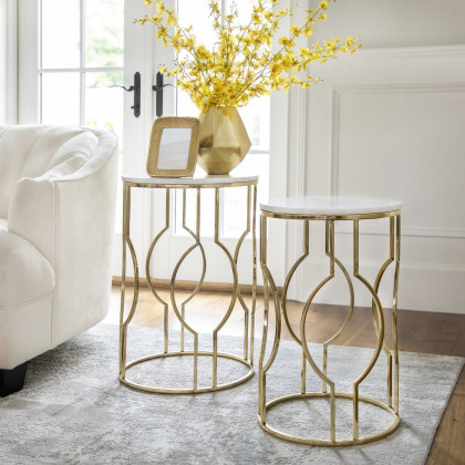 Sagebrook 8" Geometric Deco Vase - Gold