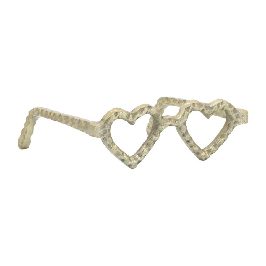 Sagebrook - Metal Heart Shaped Glasses in Gold