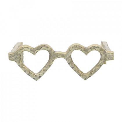 Sagebrook - Metal Heart Shaped Glasses in Gold