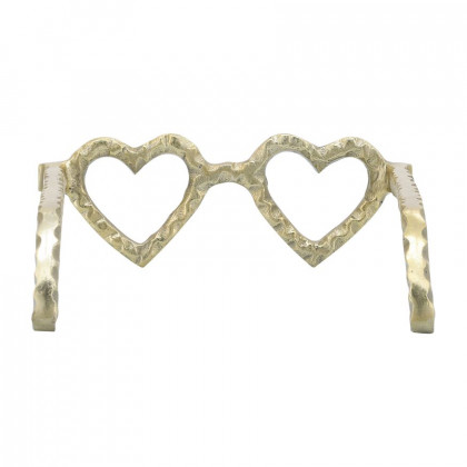 Sagebrook - Metal Heart Shaped Glasses in Gold