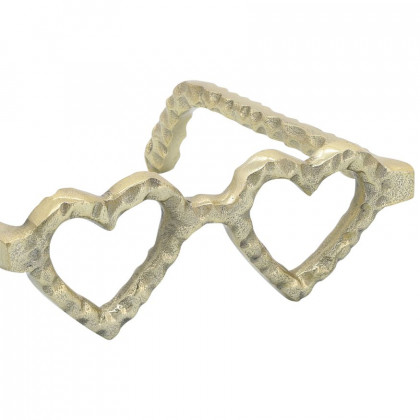 Sagebrook - Metal Heart Shaped Glasses in Gold