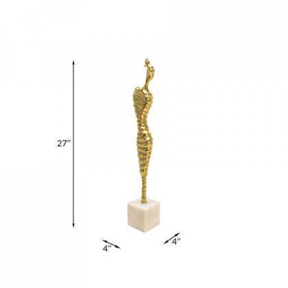 Sagebrook 27" Metal Modern Female Mummy Decor - Gold