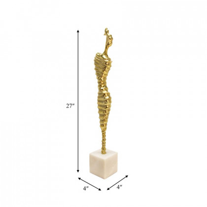 Sagebrook 27" Metal Modern Female Mummy Decor - Gold