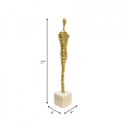 Sagebrook 27" Metal Modern Male Mummy Decor - Gold