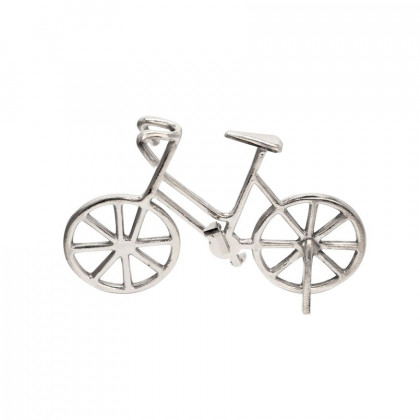 Sagebrook 9" Metal Bicycle - Silver