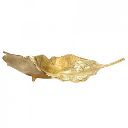 Sagebrook 22" Metal Leaf Platter - Gold