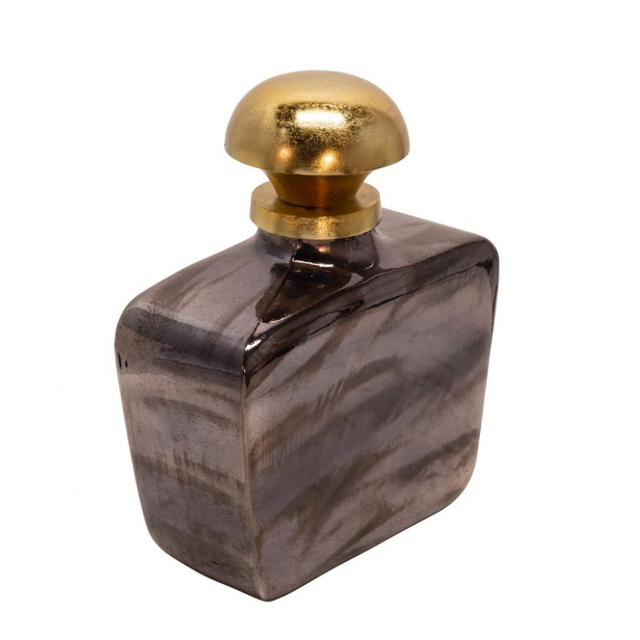 Sagebrook - 16" Glass Decanter With Knob in Black