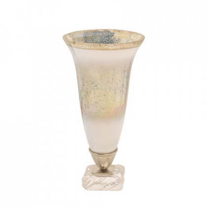 Sagebrook 15" Glass Vase With Acrylic Base - Silver