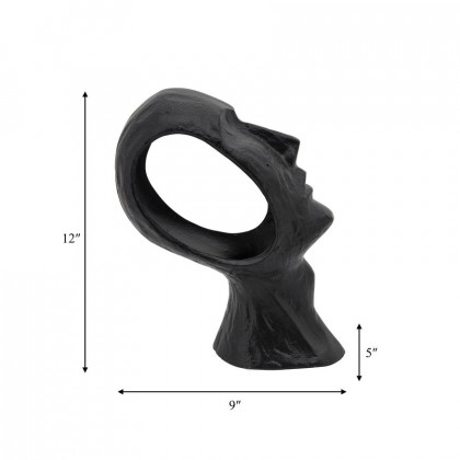 Sagebrook - 11" Metal Face Deco in Black