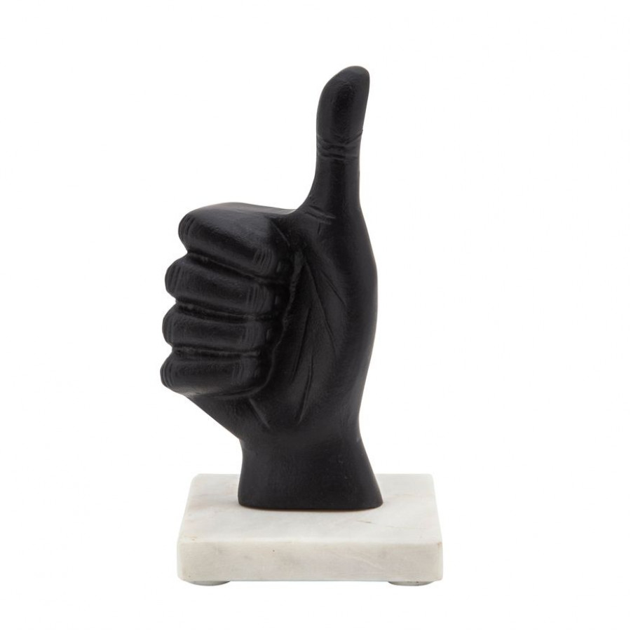 Sagebrook 8" Metal Thumbs Up - Black