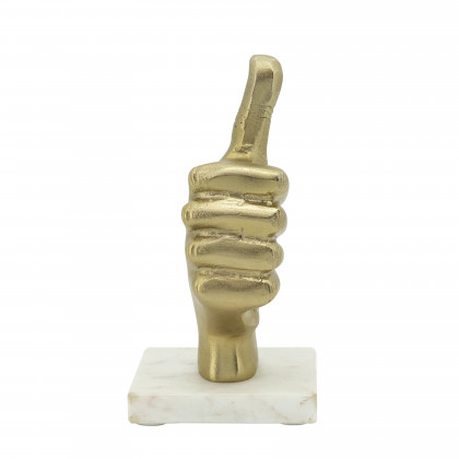 Sagebrook 8" Metal Thumbs Up - Gold