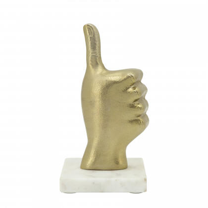Sagebrook 8" Metal Thumbs Up - Gold