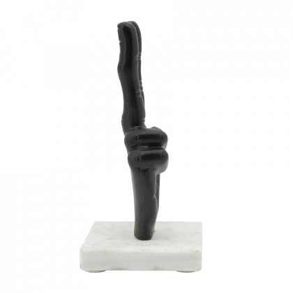 Sagebrook 8" Metal Peace Sign - Black