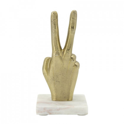 Sagebrook 8" Metal Peace Sign - Gold