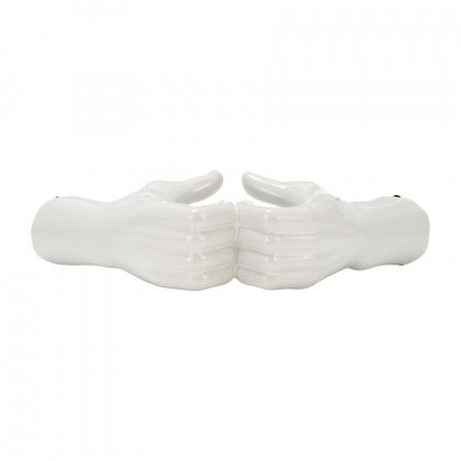 Sagebrook 5" Hand-heart - White