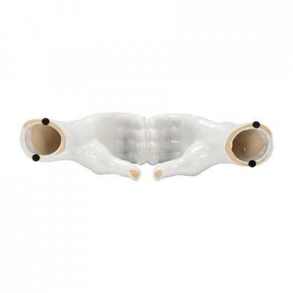 Sagebrook 5" Hand-heart - White