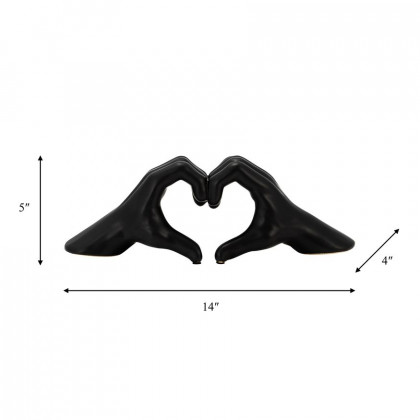 Sagebrook 5" Hand-heart - Black