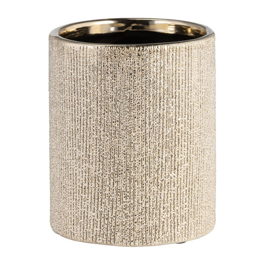 Sagebrook 5" Beaded Pencil Holder - Champagne