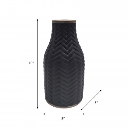 Sagebrook - 10" Chevron Vase