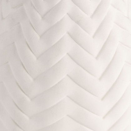 Sagebrook 10" Chevron Vase - White