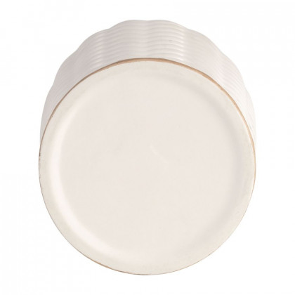 Sagebrook 10" Chevron Vase - White