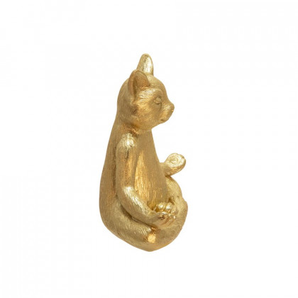 Sagebrook - 7" Polyresin Yoga Cat in Gold