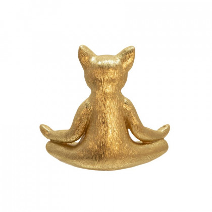 Sagebrook - 7" Polyresin Yoga Cat in Gold