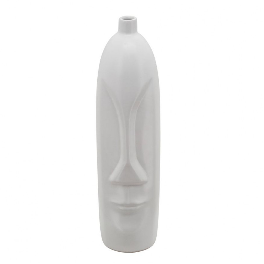 Sagebrook 18" Face Vase - White